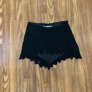 Free People Black Lace Women Shorts